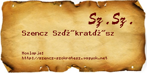 Szencz Szókratész névjegykártya